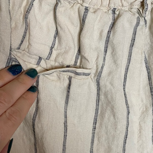 Anthropologie Linen Pant Portia White Size Medium - Picture 4 of 9